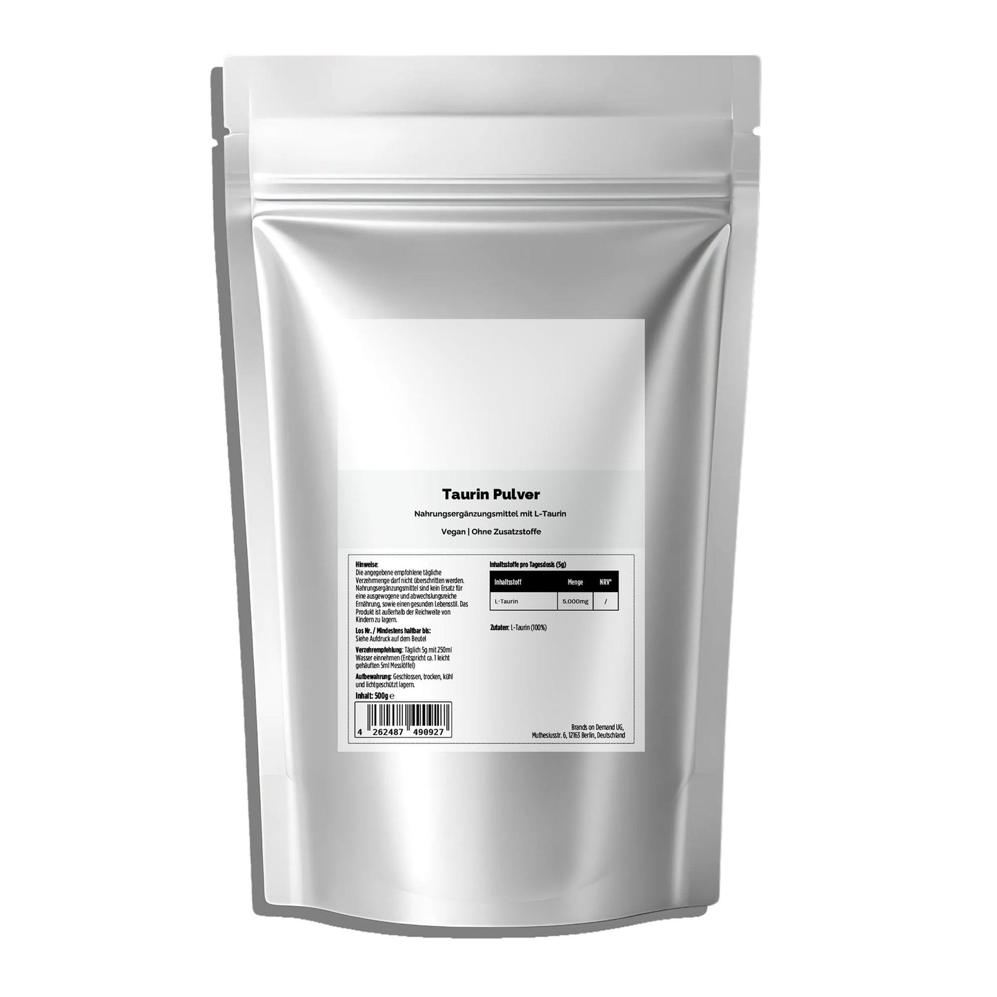Taurina en polvo - Doypack de 500g