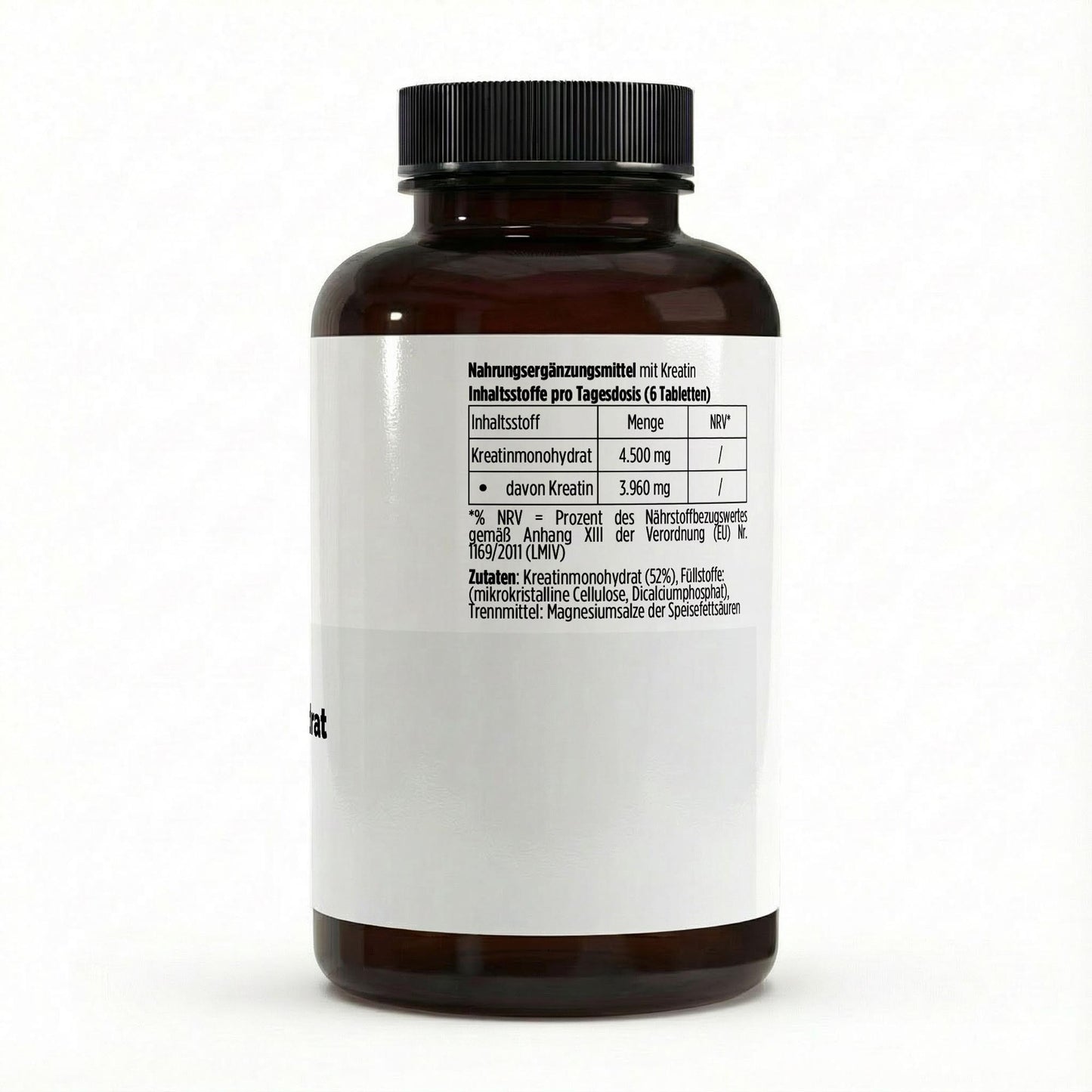 Monohidrato de creatina - 180 comprimidos veganos