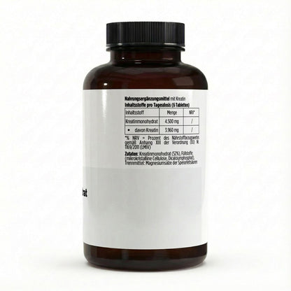 Monohidrato de creatina - 180 comprimidos veganos