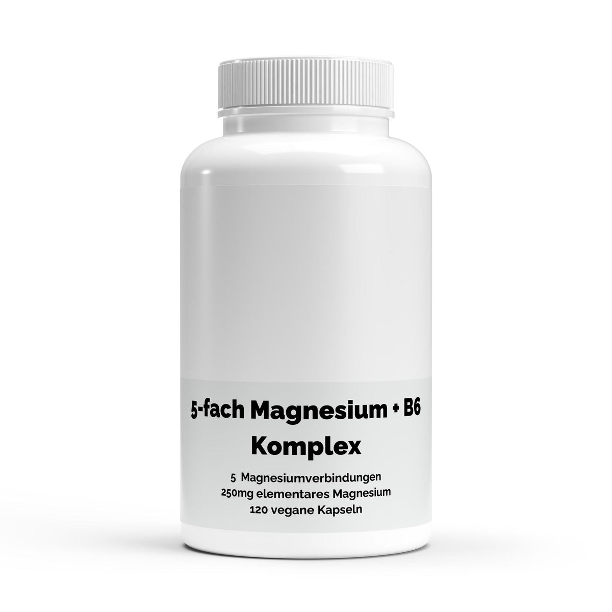Complejo de magnesio 5x + B6 - 120 cápsulas veganas